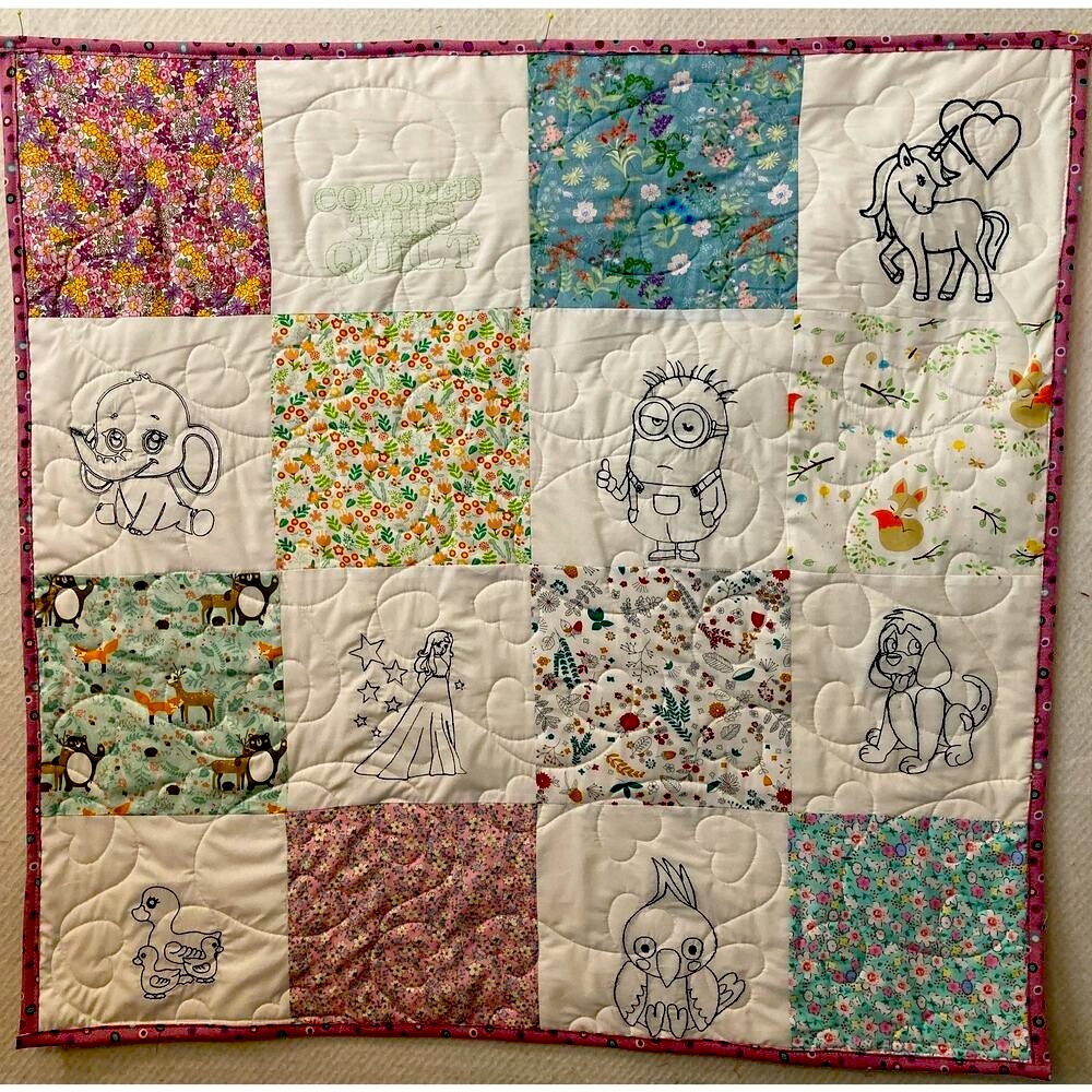 Color Me Girls Throw-Quilt